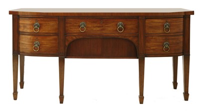 Lot 58 - A George III mahogany D-shaped sideboard