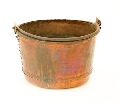 Lot 27 - A large copper log basket