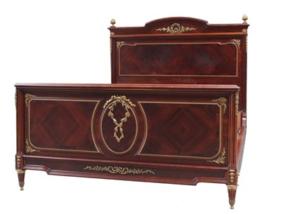 Lot 238 - A French mahogany double bed
