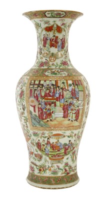 Lot 40 - A Chinese Canton enamelled famille rose vase