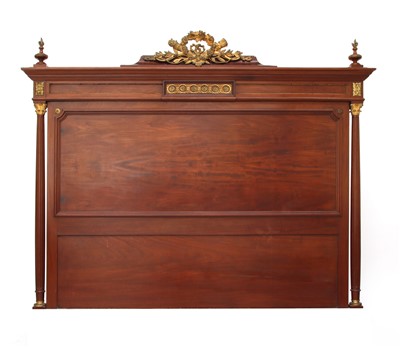 Lot 272 - A French plum pudding mahogany double bed