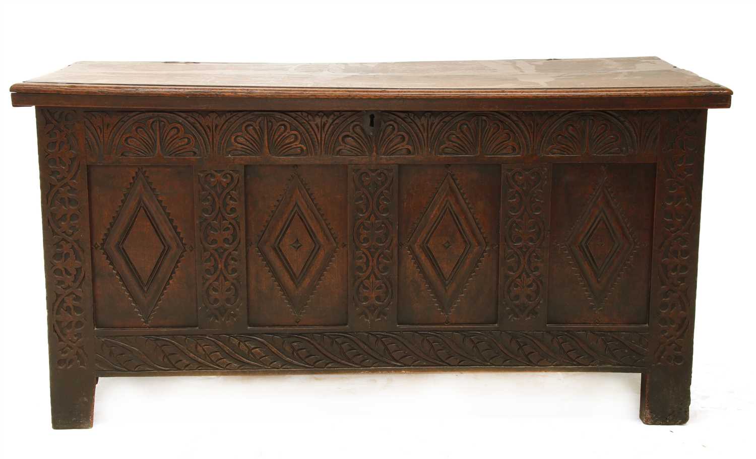 Lot 6 - An oak coffer