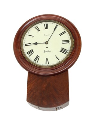 Lot 334 - A Victorian drop dial wall clock