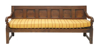 Lot 191 - An oak hallway settle