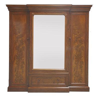 Lot 278 - A Victorian mahogany breakfront triple wardrobe
