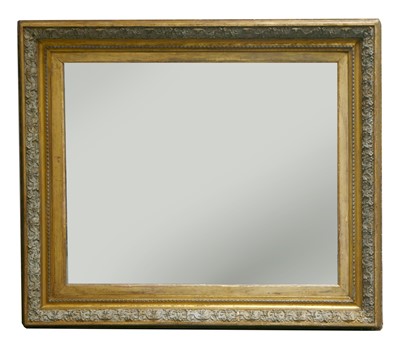 Lot 5 - A large Victorian gilt and painted gesso wall mirror