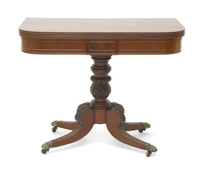 Lot 215 - A Regency mahogany fold-over tea table