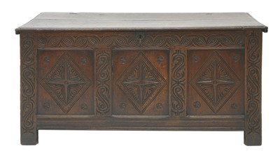 Lot 8 - An oak coffer