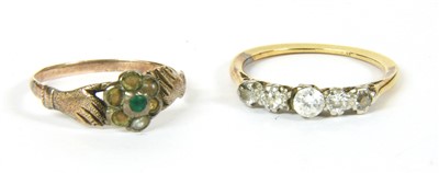 Lot 42 - A five stone diamond ring