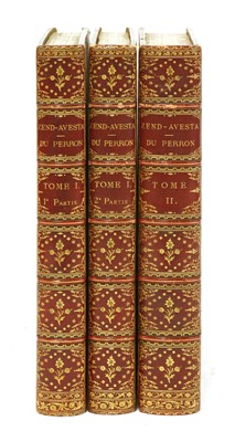 Lot 94 - Zend-Avesta. Ouvrage de Zoroastre, contenant les Idées théologiques