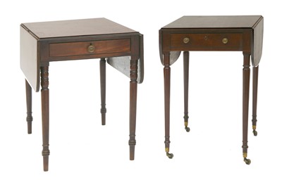 Lot 391 - Two Victorian mahogany Pembroke tables