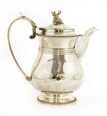 Lot 3 - A George lV silver hot water jug