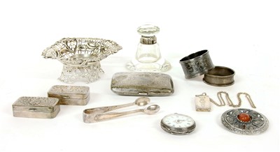 Lot 48 - A silver pierced heart shaped basket