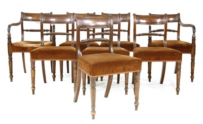 Lot 427 - A set of eight mahogany dining chairs