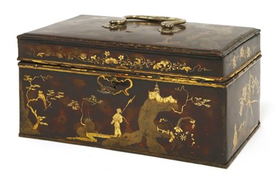 Lot 182 - A toleware box