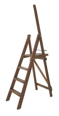 Lot 99 - A set of modern pine folding library steps