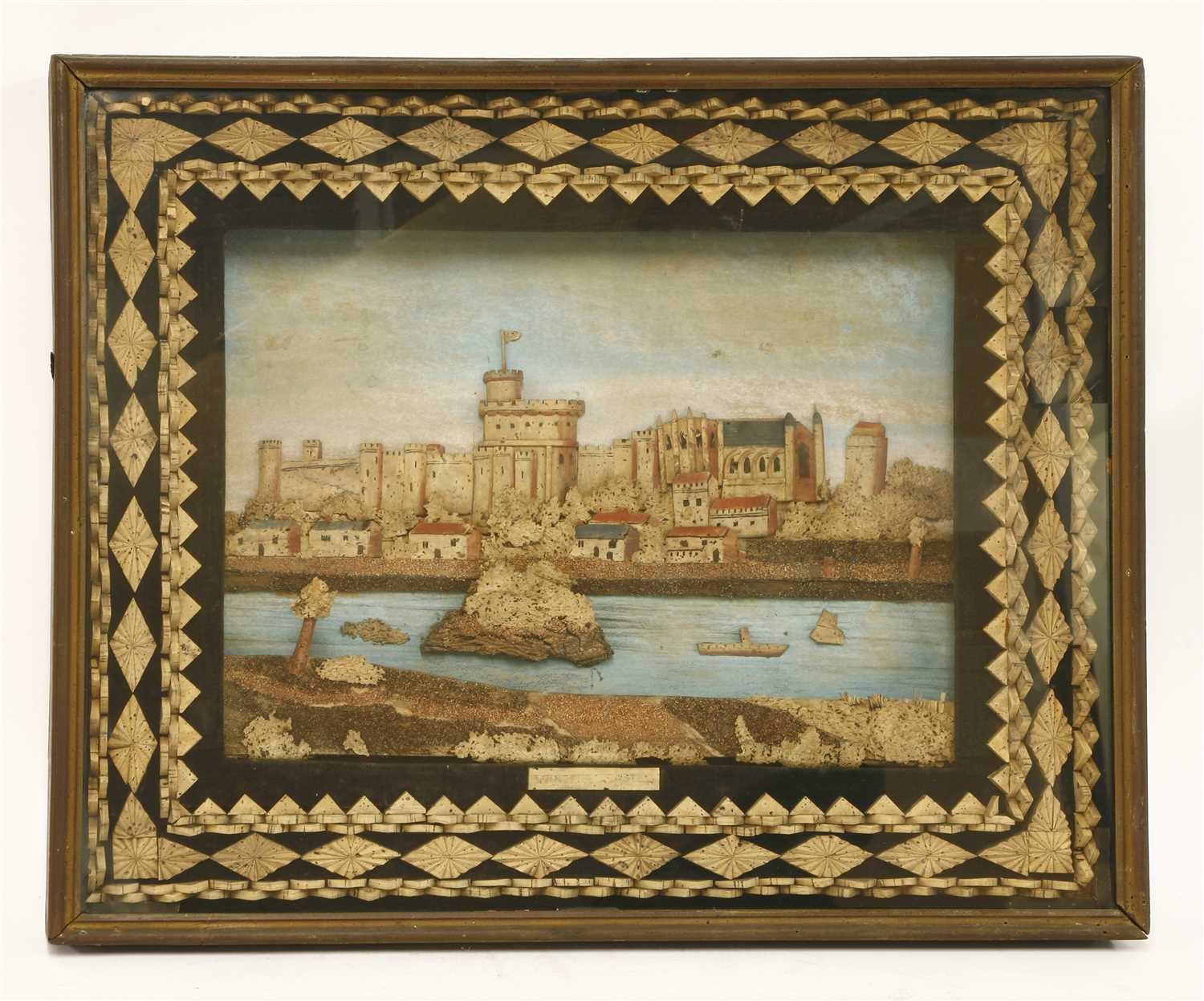 Lot 165 - A cork picture of Windsor Castle