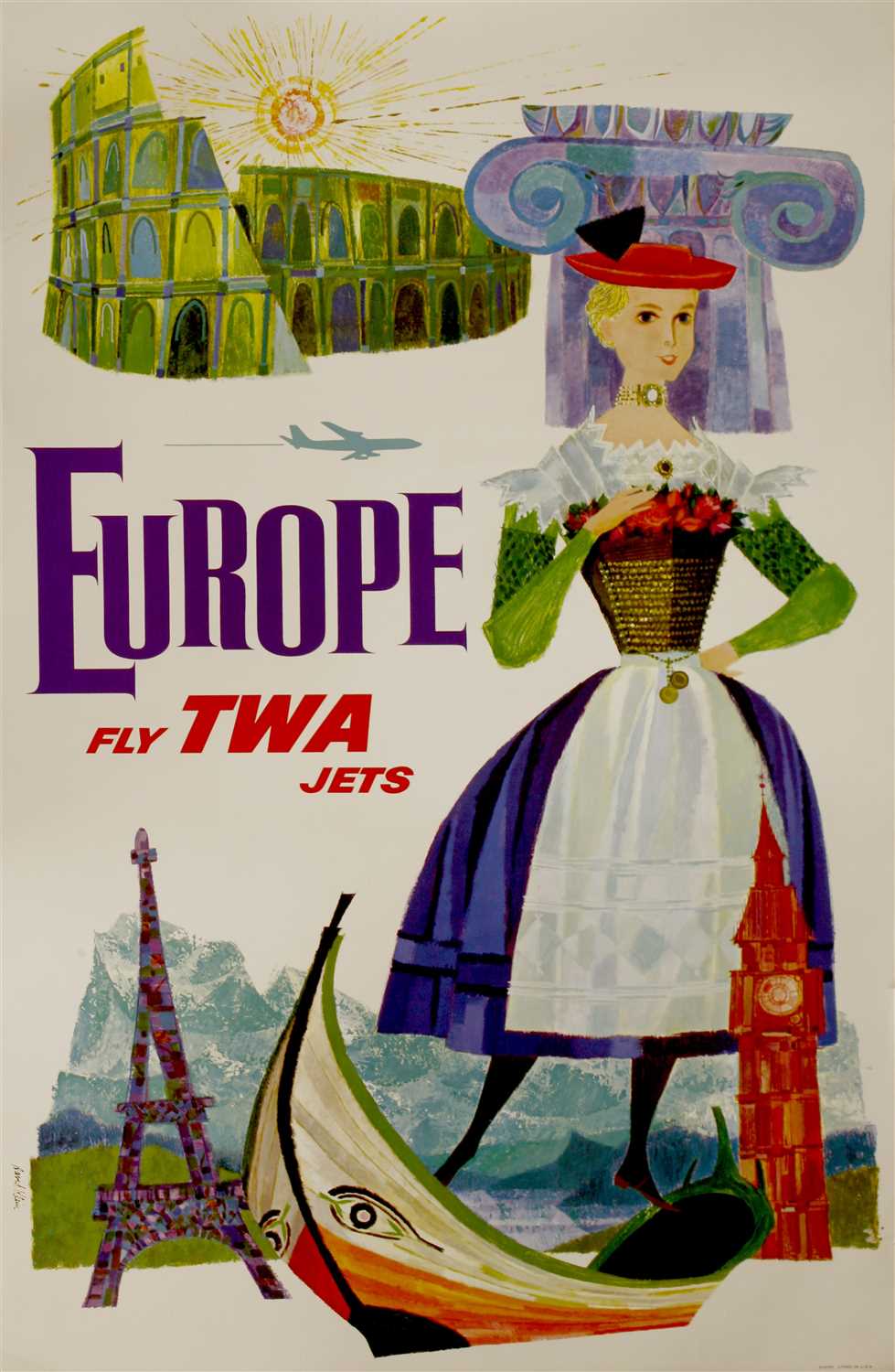 Lot 55 - Two airline posters