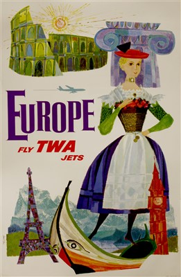 Lot 55 - Two airline posters
