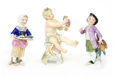 Lot 107 - Three Continental porcelain figures
