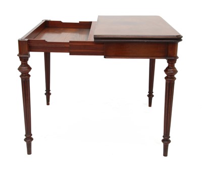 Lot 409 - A Victorian mahogany fold-over card table