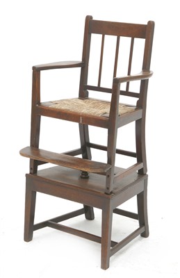 Lot 56 - A George III mahogany child's chair on stand