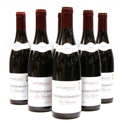 Lot 216 - Domaine Jean Chauvenet, Nuits-Saint-Georges 1er Cru, Les Vaucrains, six bottles (boxed)