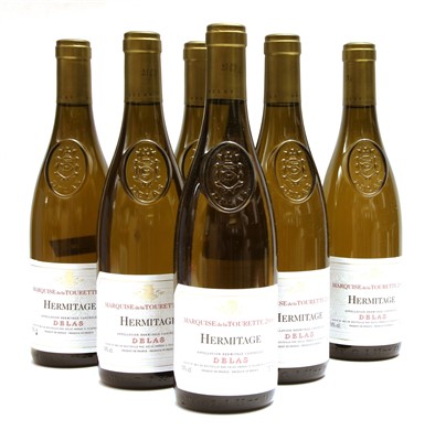 Lot 1 - Delas, Marquise de la Tourette, Hermitage, 2006, six bottles (boxed)