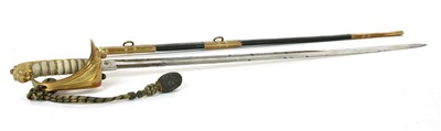 Lot 140 - A Royal Naval Officer's sword