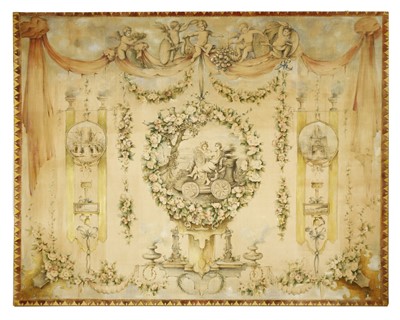 Lot 372 - A large painted cartoon wall panel