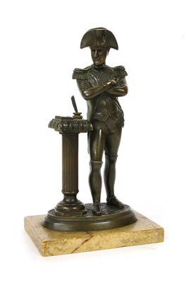 Lot 142 - A 19th century bronze statuette of Napoleon