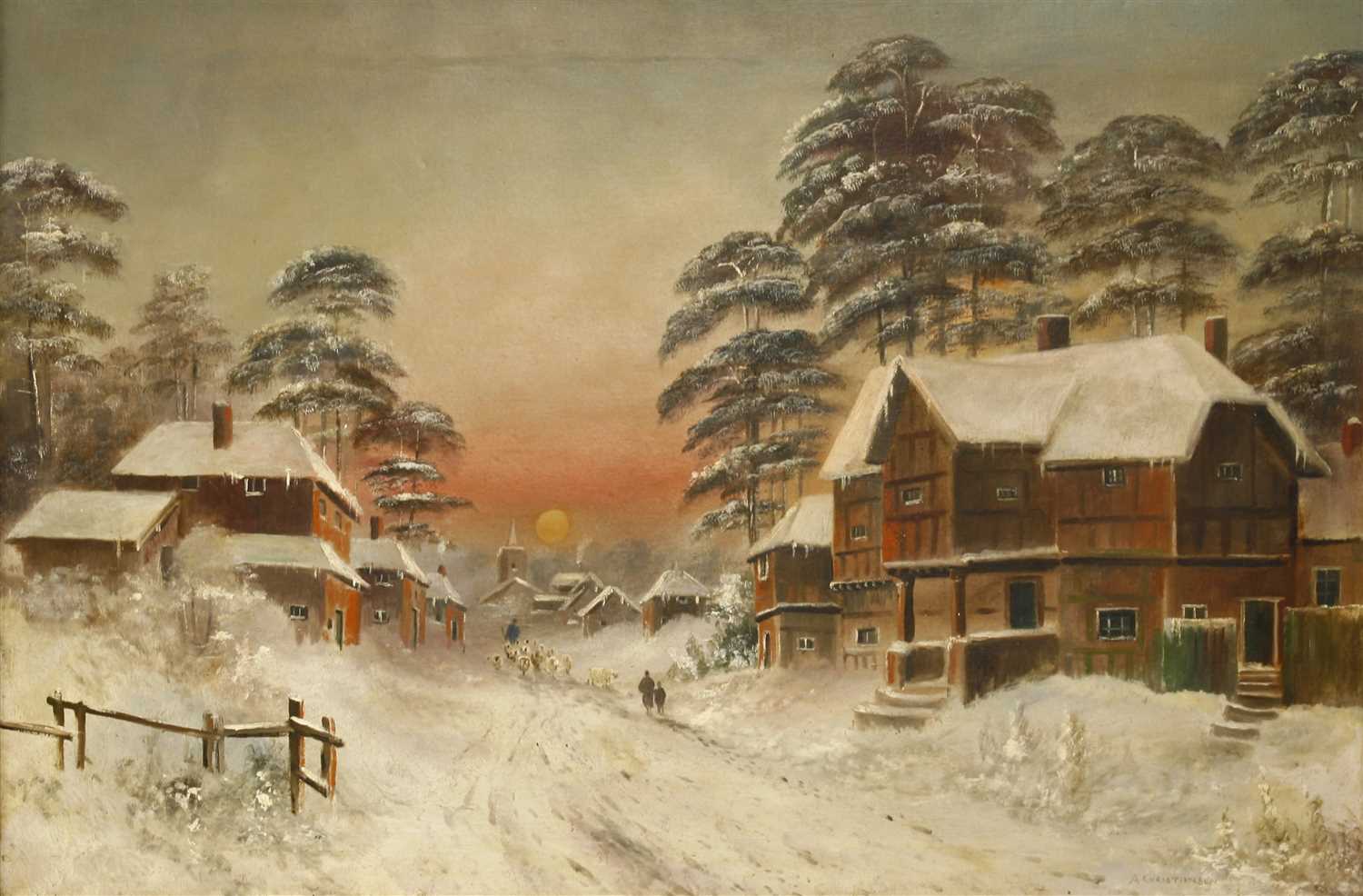Lot 413 - A... Christiansen (Danish, 19th century)