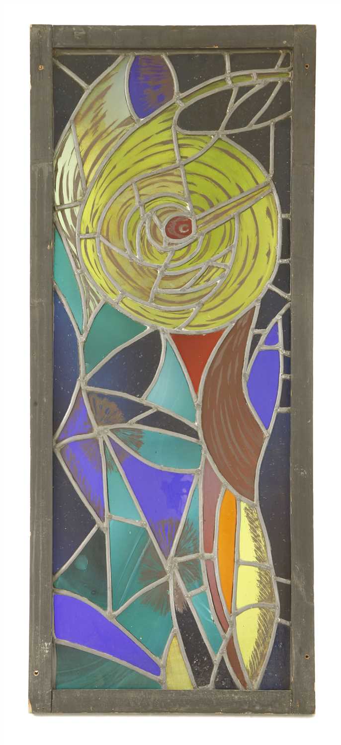 Lot 51 - A stained glass panel