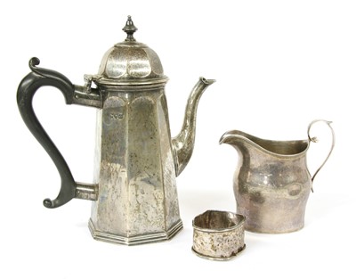 Lot 72 - A silver coffee pot