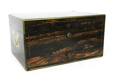 Lot 134 - A late 19th century brass inlaid coromandel