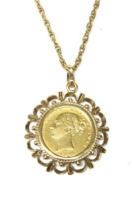 Lot 2A - A shieldback full sovereign pendant