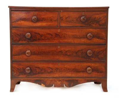 Lot 341 - A 19th century mahogany chest