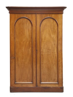Lot 377 - A Victorian mahogany wardrobe