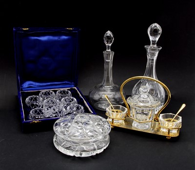 Lot 190 - A Baccarat glass condiment set