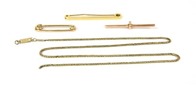 Lot 1B - A 9ct gold tie pin