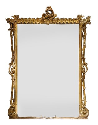Lot 160 - A Victorian giltwood overmantel mirror