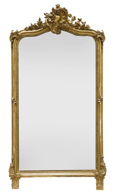 Lot 368 - A Victorian giltwood and gesso overmantel mirror