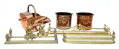 Lot 182 - Three brass fenders