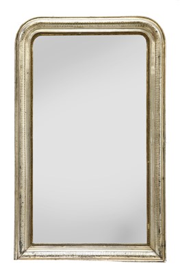 Lot 362 - A silvered giltwood and gesso wall mirror