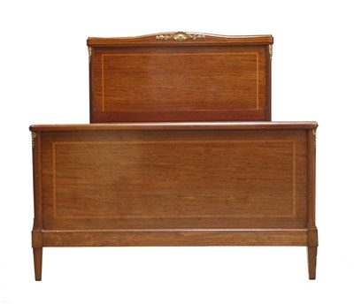 Lot 314 - A French Empire-style strung mahogany double bed