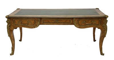 Lot 21 - A French kingwood bureau plat