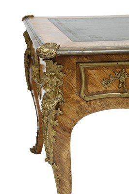 Lot 21 - A French kingwood bureau plat