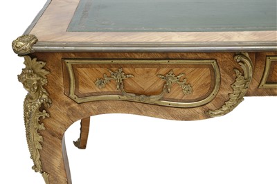 Lot 21 - A French kingwood bureau plat