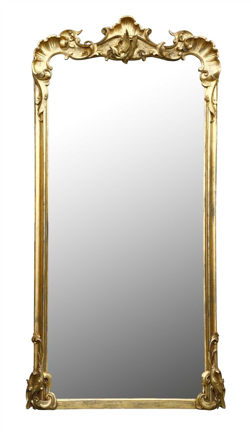 Lot 55 - A pair of large Victorian giltwood pier mirrors