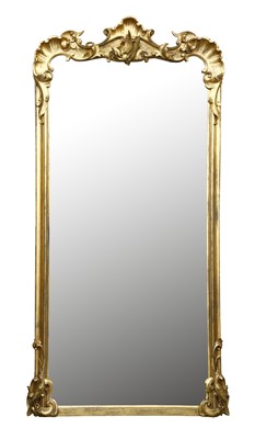 Lot 55 - A pair of large Victorian giltwood pier mirrors